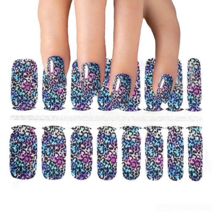 Rainbow Cheetah | Nail Wraps | Nail Stickers | Nail Strips | Gel Nails | Nail Polish Wraps - Nailfordable