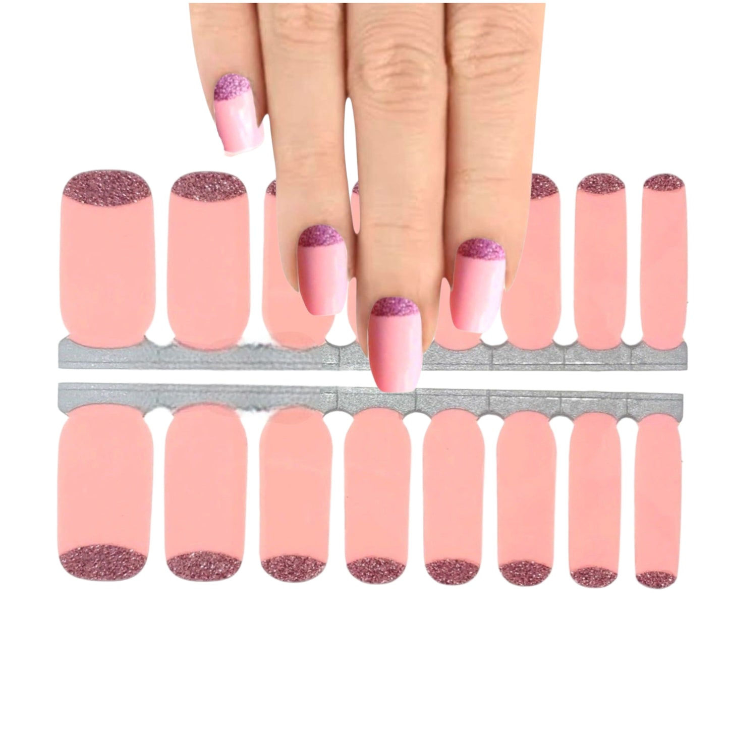 Pink Sunshine | Nail Wraps | Nail Stickers | Nail Strips | Gel Nails | Nail Polish Wraps - Nailfordable
