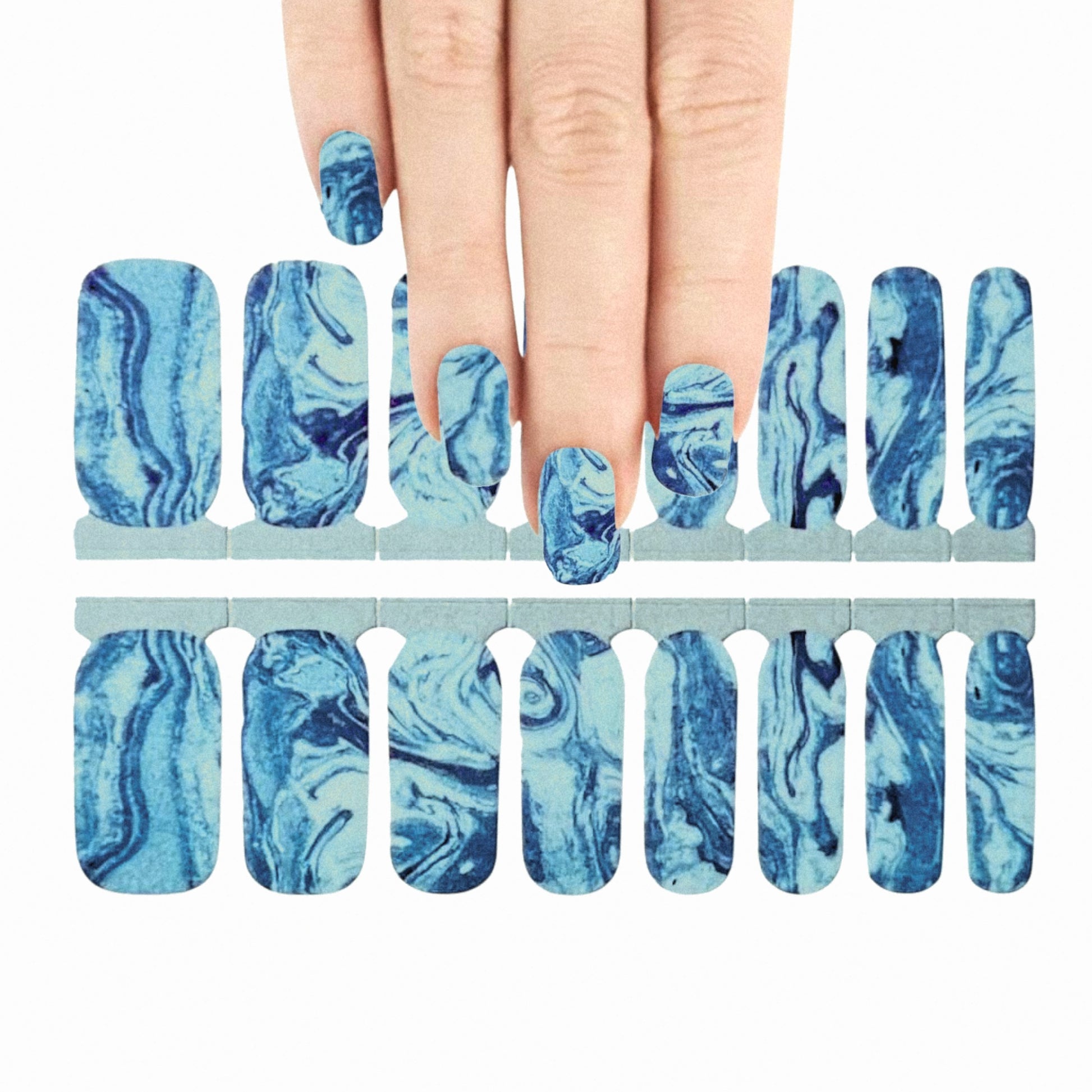 Blue Lava | Nail Wraps | Nail Stickers | Nail Strips | Gel Nails | Nail Polish Wraps - Nailfordable