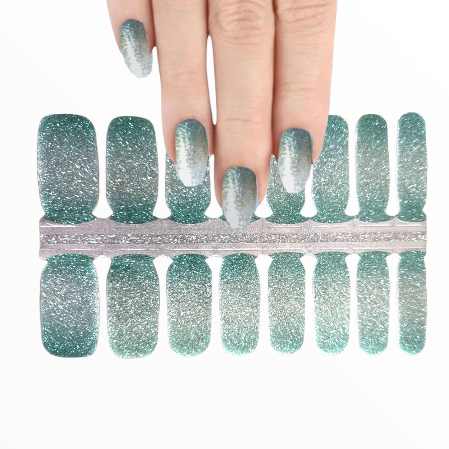 Light green Gradient | Nail Wraps | Nail Stickers | Nail Strips | Gel Nails | Nail Polish Wraps - Nailfordable