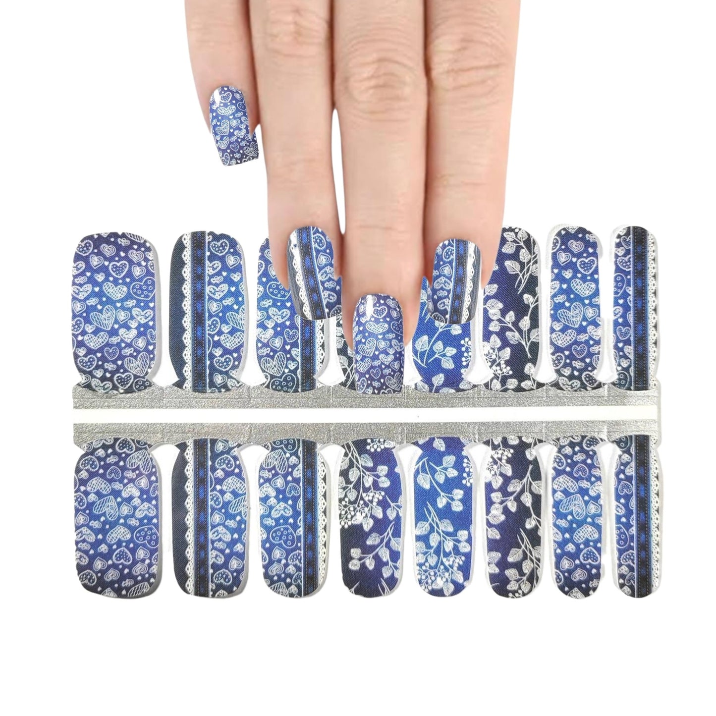 Hearts in the sky | Nail Wraps | Nail Stickers | Nail Strips | Gel Nails | Nail Polish Wraps - Nailfordable