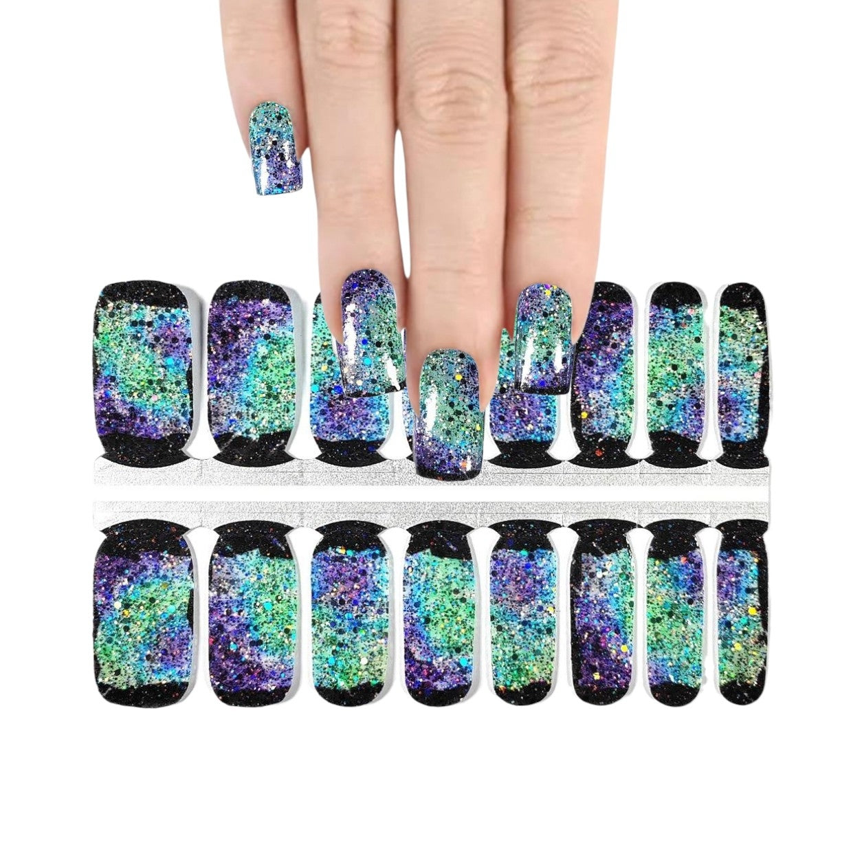 Black Sand Ocean | Nail Wraps | Nail Stickers | Nail Strips | Gel Nails | Nail Polish Wraps - Nailfordable