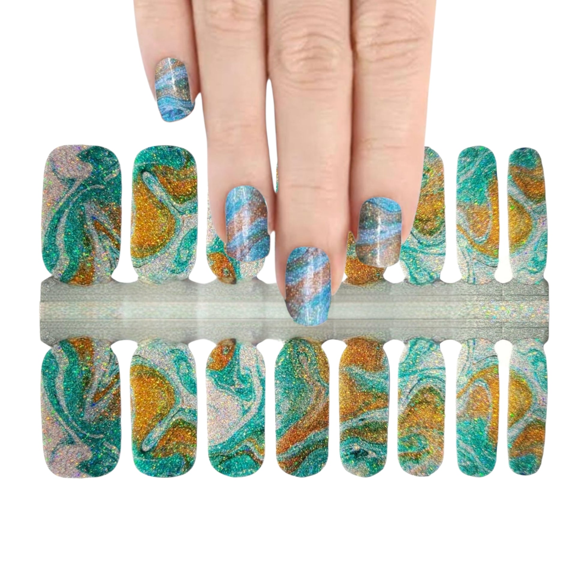 Green Canyon | Nail Wraps | Nail Stickers | Nail Strips | Gel Nails | Nail Polish Wraps - Nailfordable