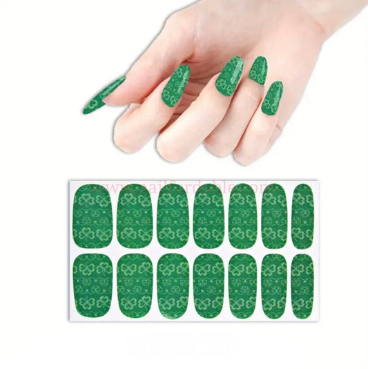 St. Patrick’s Shamrocks | Nail Wraps | Nail Stickers | Nail Strips | Gel Nails | Nail Polish Wraps - Nailfordable