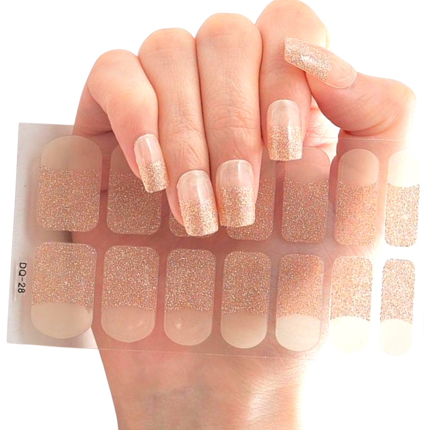 Gold shady | Nail Wraps | Nail Stickers | Nail Strips | Gel Nails | Nail Polish Wraps - Nailfordable