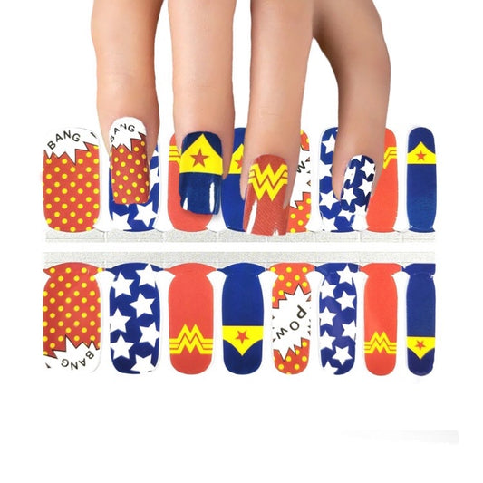 Wonder woman | Nail Wraps | Nail Stickers | Nail Strips | Gel Nails | Nail Polish Wraps - Nailfordable