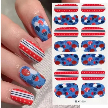 Patriotic celebration | Nail Wraps | Nail Stickers | Nail Strips | Gel Nails | Nail Polish Wraps - Nailfordable
