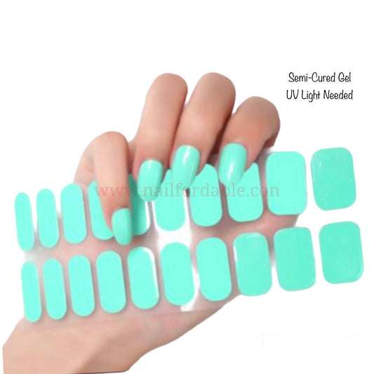 Spring Green- Semi-Cured Gel Wraps UV | Nail Wraps | Nail Stickers | Nail Strips | Gel Nails | Nail Polish Wraps - Nailfordable
