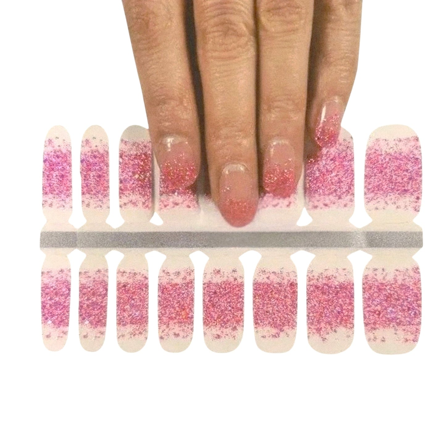 Pink rain french tips | Nail Wraps | Nail Stickers | Nail Strips | Gel Nails | Nail Polish Wraps - Nailfordable