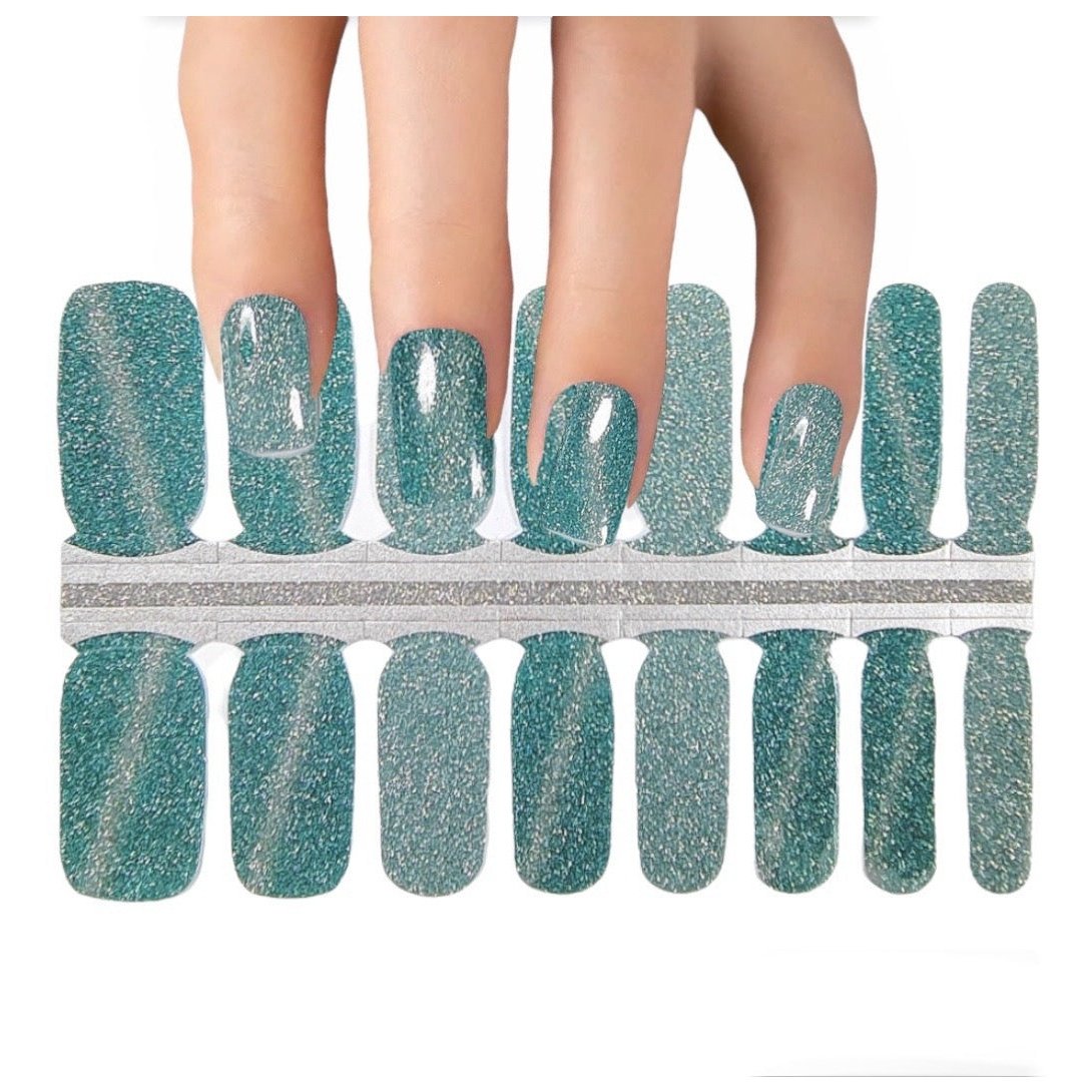 Cat eye - Greenish | Nail Wraps | Nail Stickers | Nail Strips | Gel Nails | Nail Polish Wraps - Nailfordable