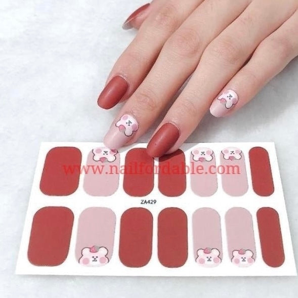 Chunky Teddy | Nail Wraps | Nail Stickers | Nail Strips | Gel Nails | Nail Polish Wraps - Nailfordable