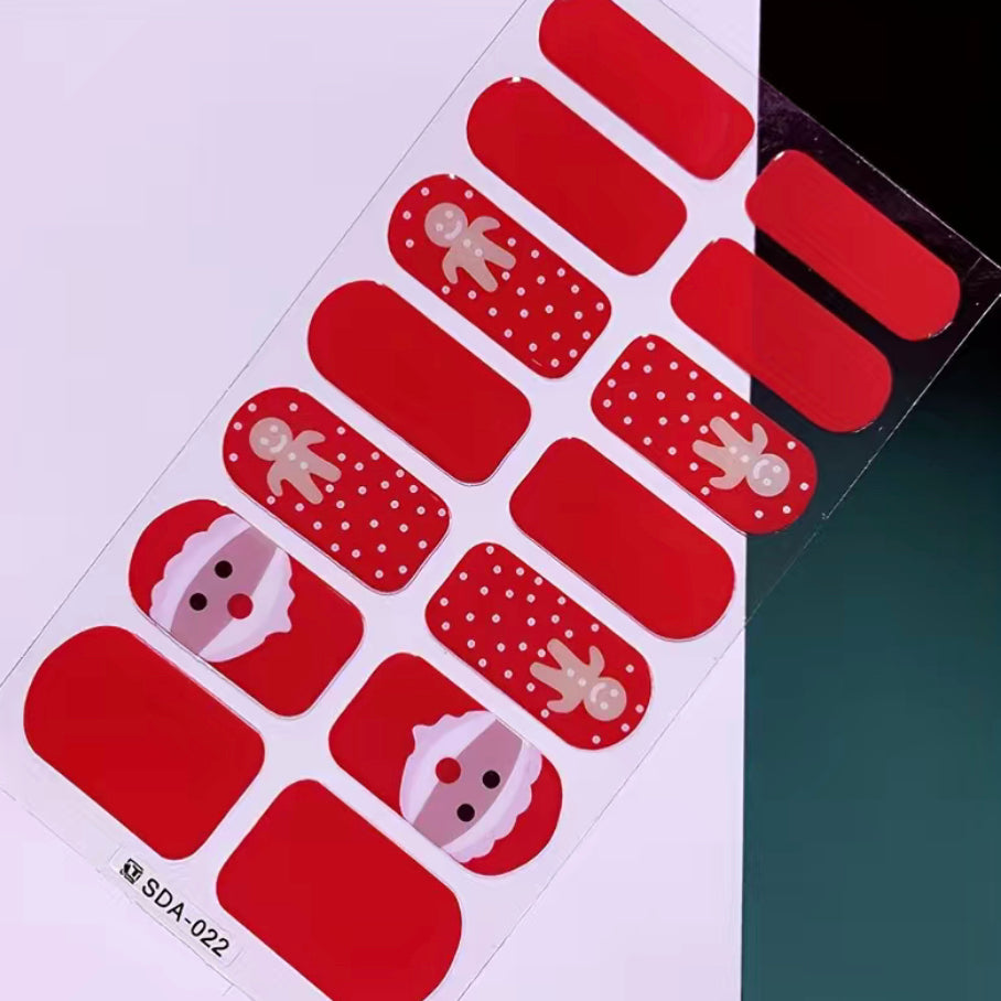 Santa | Nail Wraps | Nail Stickers | Nail Strips | Gel Nails | Nail Polish Wraps - Nailfordable