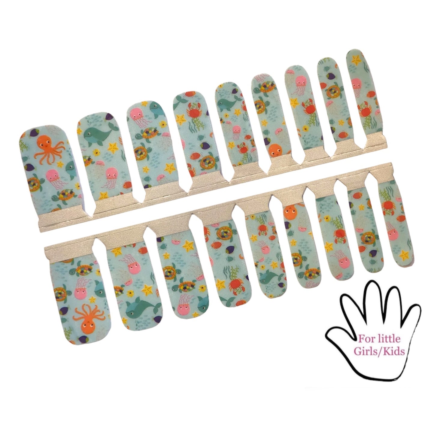 Sea world | Nail Wraps | Nail Stickers | Nail Strips | Gel Nails | Nail Polish Wraps - Nailfordable