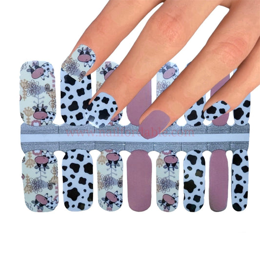 Happy cow | Nail Wraps | Nail Stickers | Nail Strips | Gel Nails | Nail Polish Wraps - Nailfordable