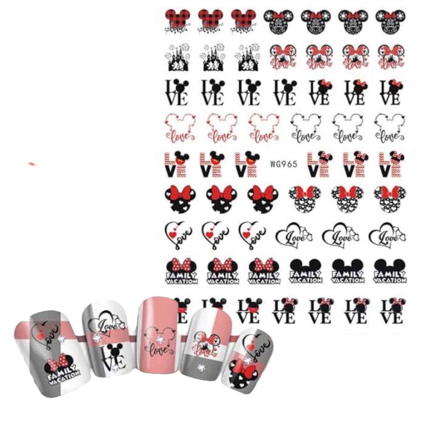 Love Disney # 6 - Nail Stickers | Nail Wraps | Nail Stickers | Nail Strips | Gel Nails | Nail Polish Wraps - Nailfordable