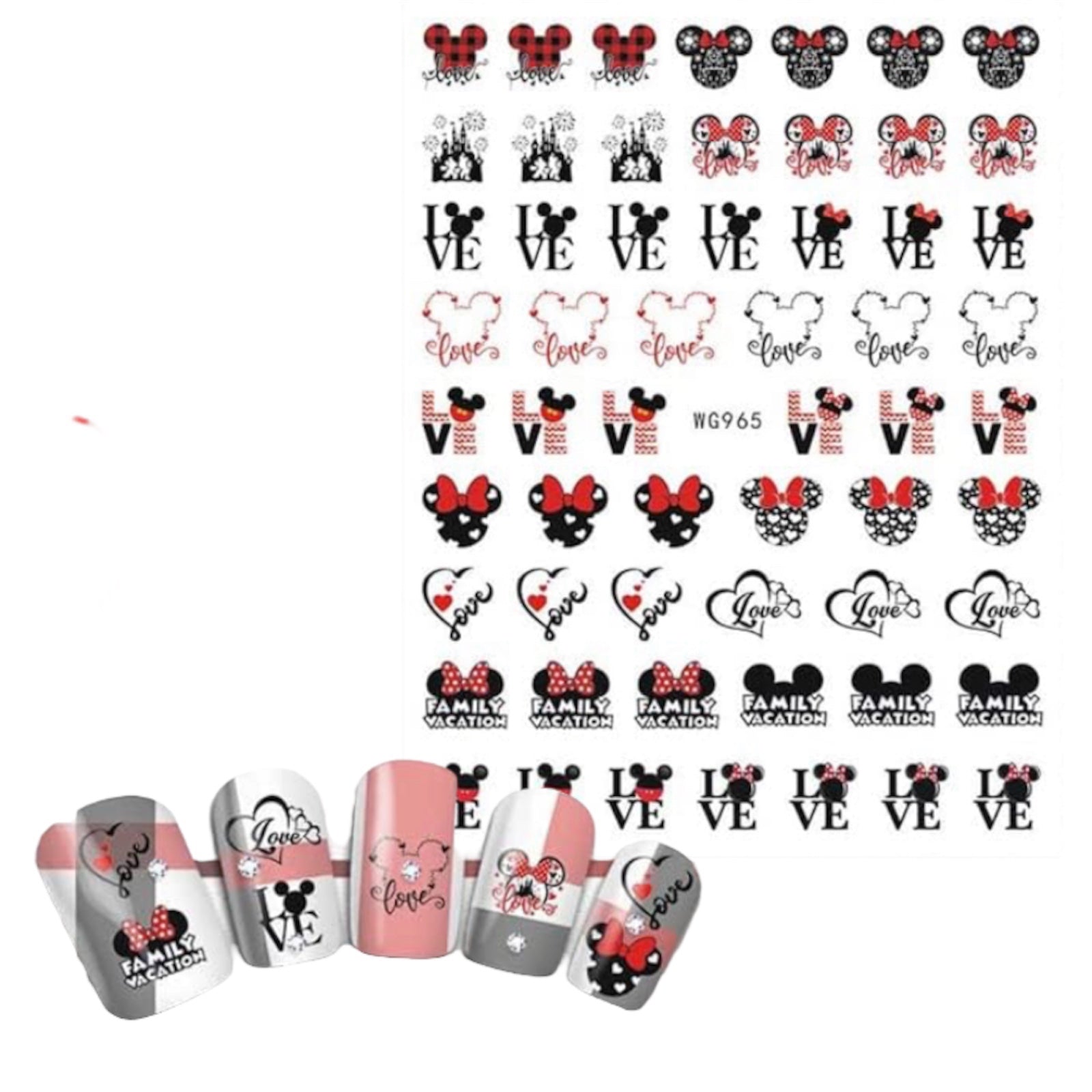 Love Disney # 6 - Nail Stickers | Nail Wraps | Nail Stickers | Nail Strips | Gel Nails | Nail Polish Wraps - Nailfordable