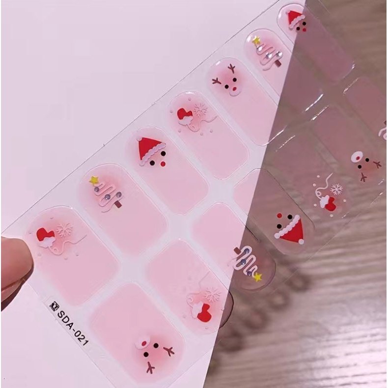 Pink Christmas celebration | Nail Wraps | Nail Stickers | Nail Strips | Gel Nails | Nail Polish Wraps - Nailfordable