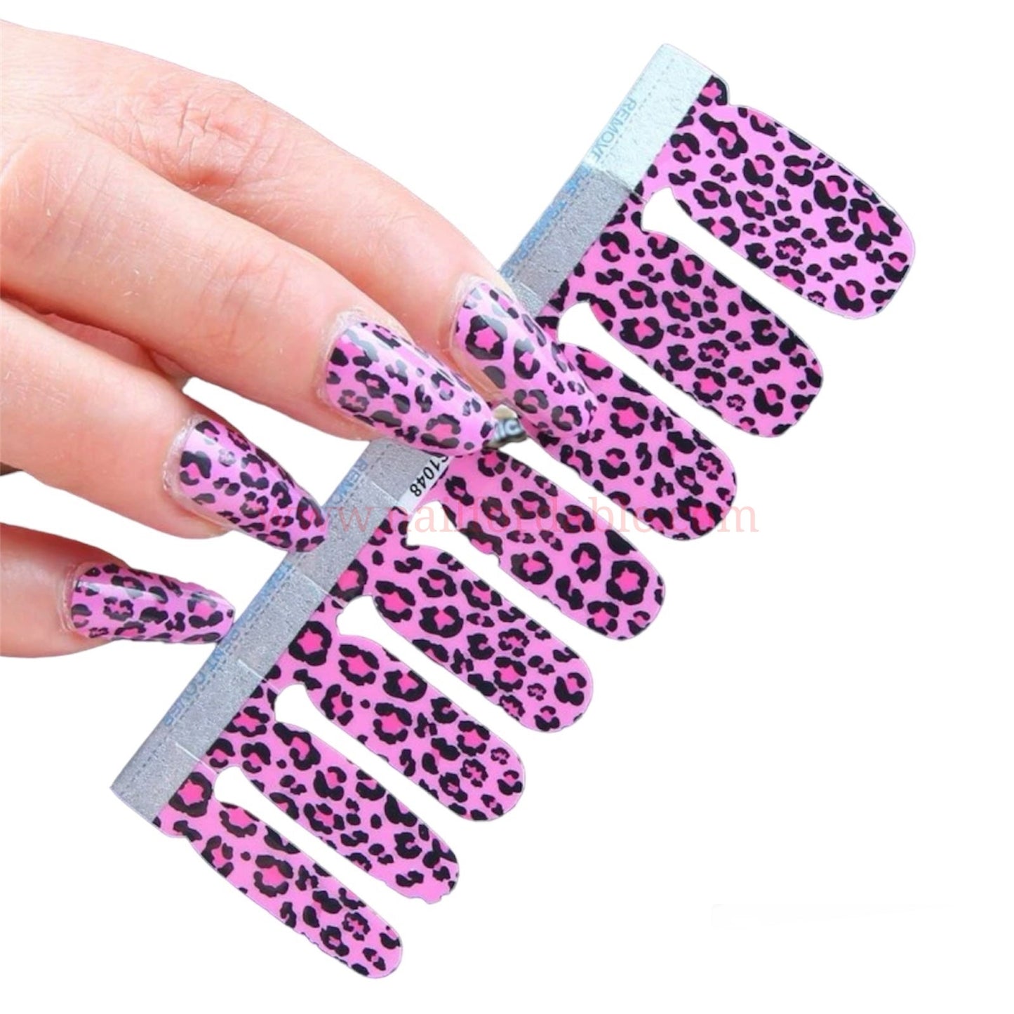 Pink Cheetah | Nail Wraps | Nail Stickers | Nail Strips | Gel Nails | Nail Polish Wraps - Nailfordable