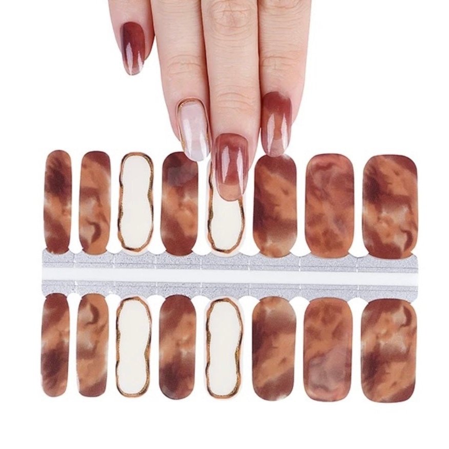 Brown Granite | Nail Wraps | Nail Stickers | Nail Strips | Gel Nails | Nail Polish Wraps - Nailfordable