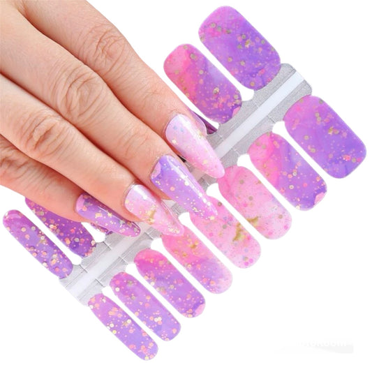Pink Cosmos | Nail Wraps | Nail Stickers | Nail Strips | Gel Nails | Nail Polish Wraps - Nailfordable