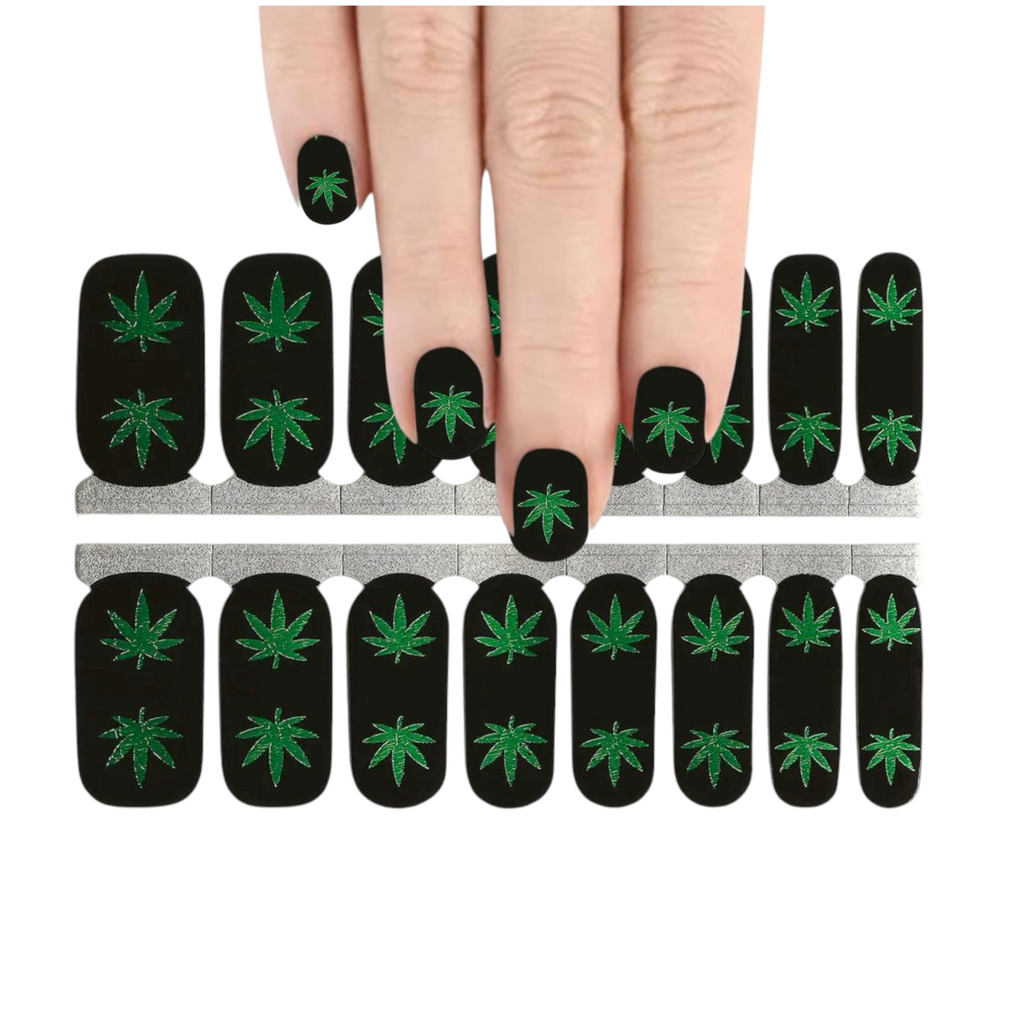 Weed | Nail Wraps | Nail Stickers | Nail Strips | Gel Nails | Nail Polish Wraps - Nailfordable