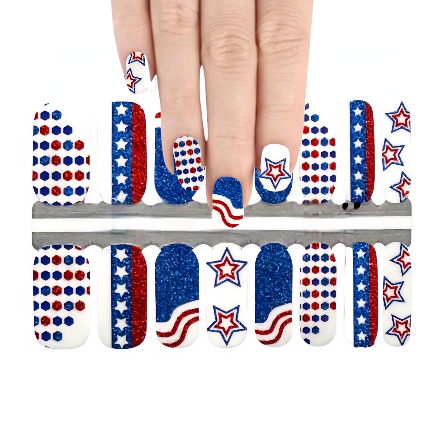 4th of July Celebration | Nail Wraps | Nail Stickers | Nail Strips | Gel Nails | Nail Polish Wraps - Nailfordable