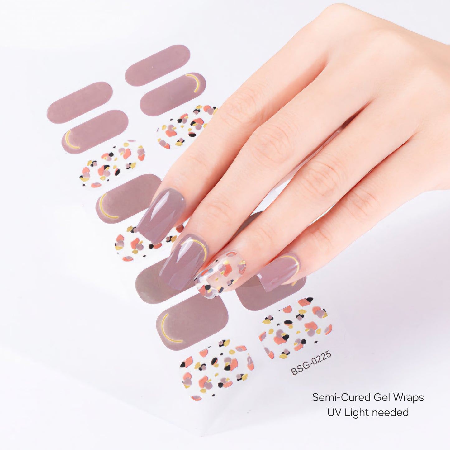 Leopard like- Semi-Cured Gel Wraps UV | Nail Wraps | Nail Stickers | Nail Strips | Gel Nails | Nail Polish Wraps - Nailfordable