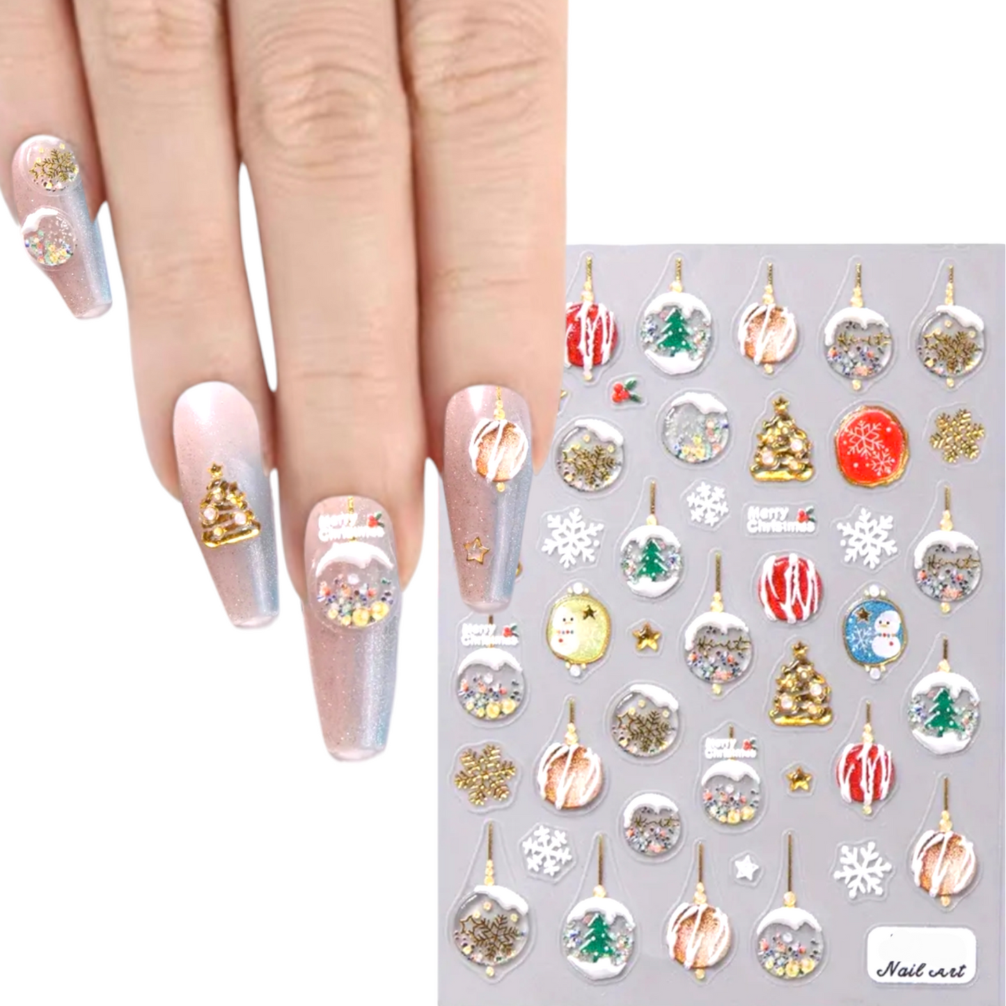 Ornaments decals | Nail Wraps | Nail Stickers | Nail Strips | Gel Nails | Nail Polish Wraps - Nailfordable