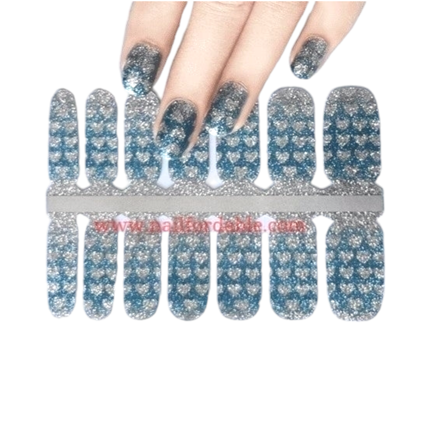 Hearts in heaven | Nail Wraps | Nail Stickers | Nail Strips | Gel Nails | Nail Polish Wraps - Nailfordable