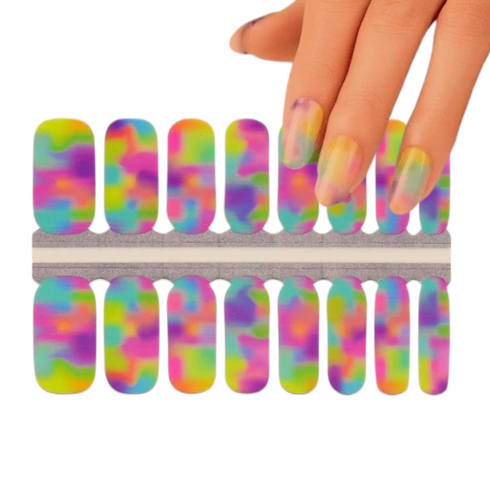 Blurred colors | Nail Wraps | Nail Stickers | Nail Strips | Gel Nails | Nail Polish Wraps - Nailfordable