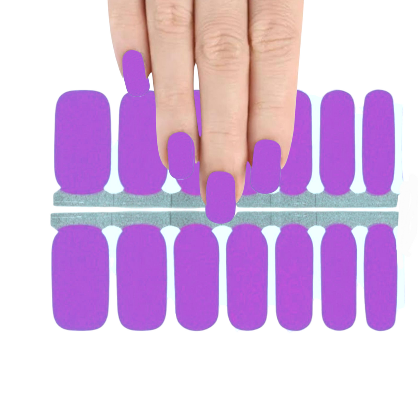 Dark Lilac | Nail Wraps | Nail Stickers | Nail Strips | Gel Nails | Nail Polish Wraps - Nailfordable