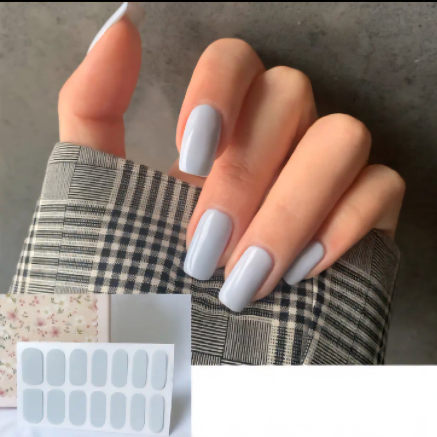Nude Blue | Nail Wraps | Nail Stickers | Nail Strips | Gel Nails | Nail Polish Wraps - Nailfordable