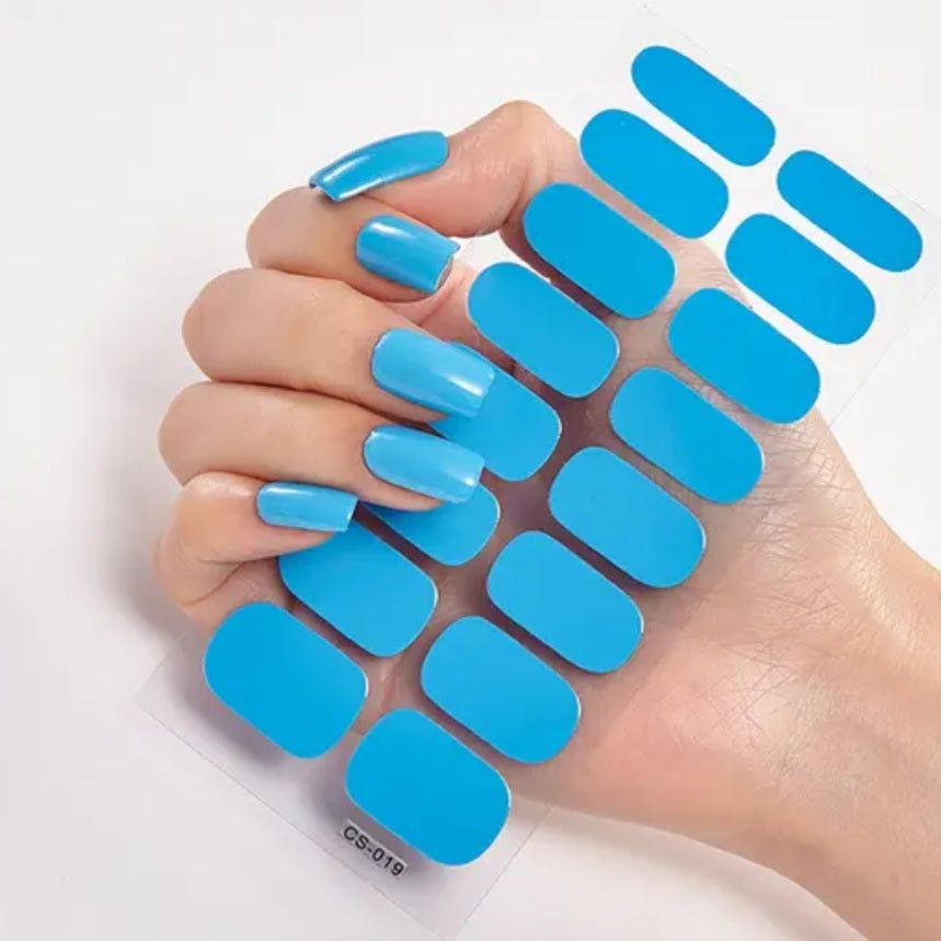 Baby blue | Nail Wraps | Nail Stickers | Nail Strips | Gel Nails | Nail Polish Wraps - Nailfordable