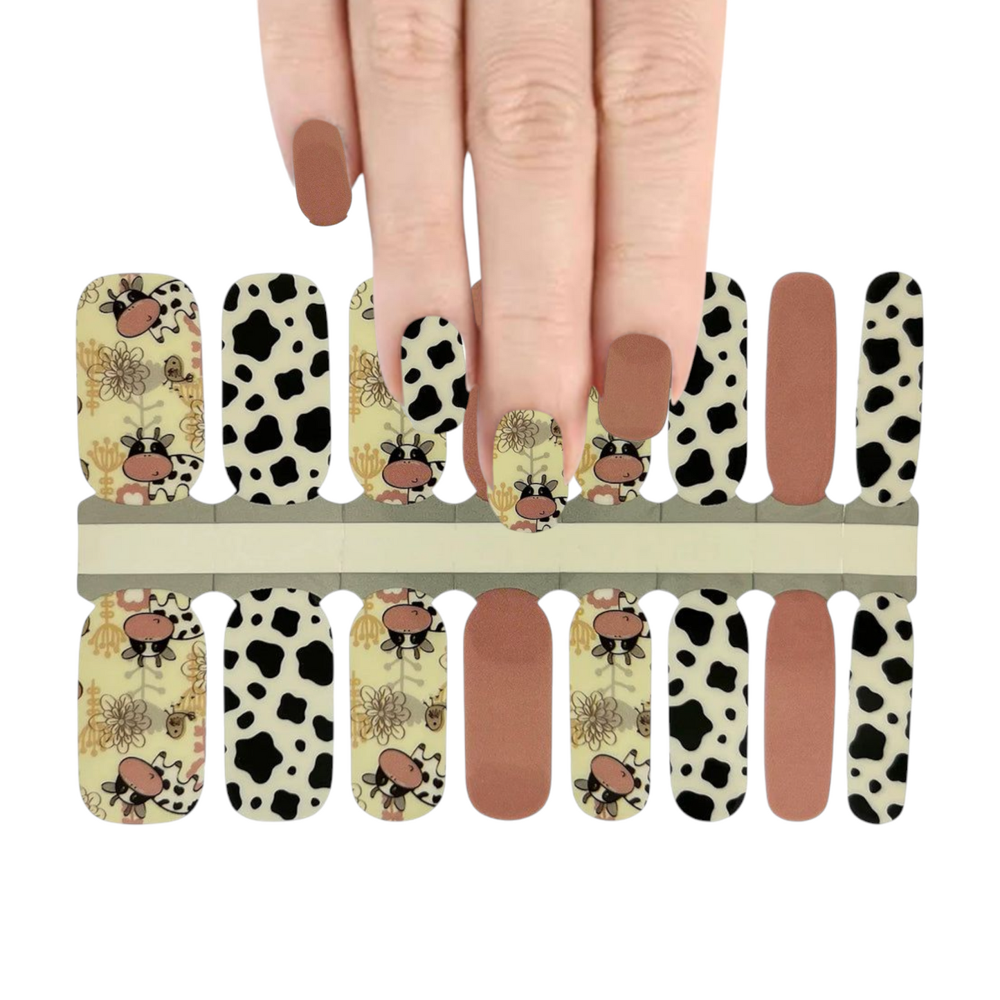 Happy cow | Nail Wraps | Nail Stickers | Nail Strips | Gel Nails | Nail Polish Wraps - Nailfordable