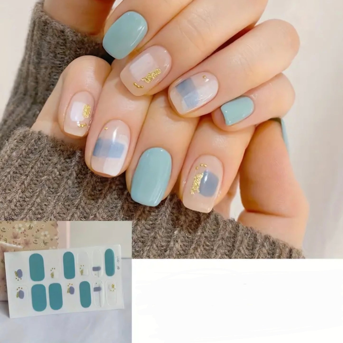 Blue Art | Nail Wraps | Nail Stickers | Nail Strips | Gel Nails | Nail Polish Wraps - Nailfordable