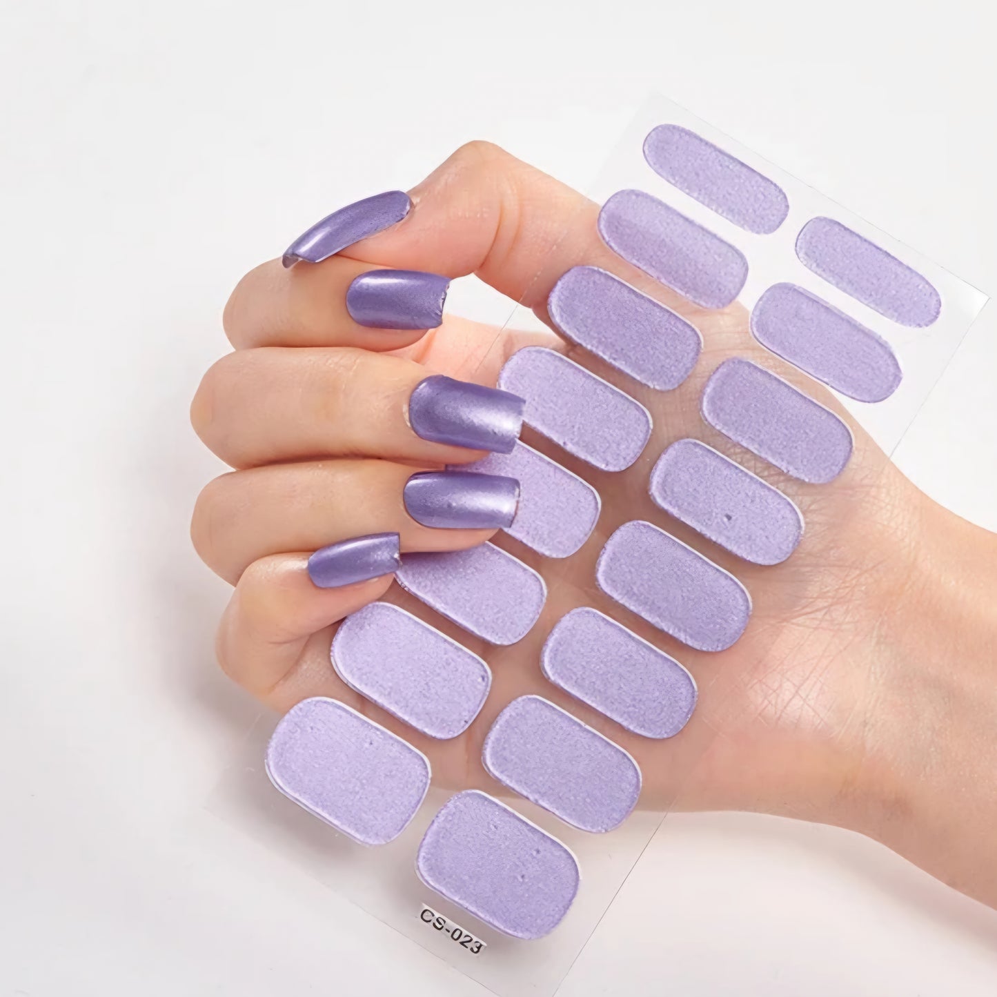 Metallic Lilac | Nail Wraps | Nail Stickers | Nail Strips | Gel Nails | Nail Polish Wraps - Nailfordable