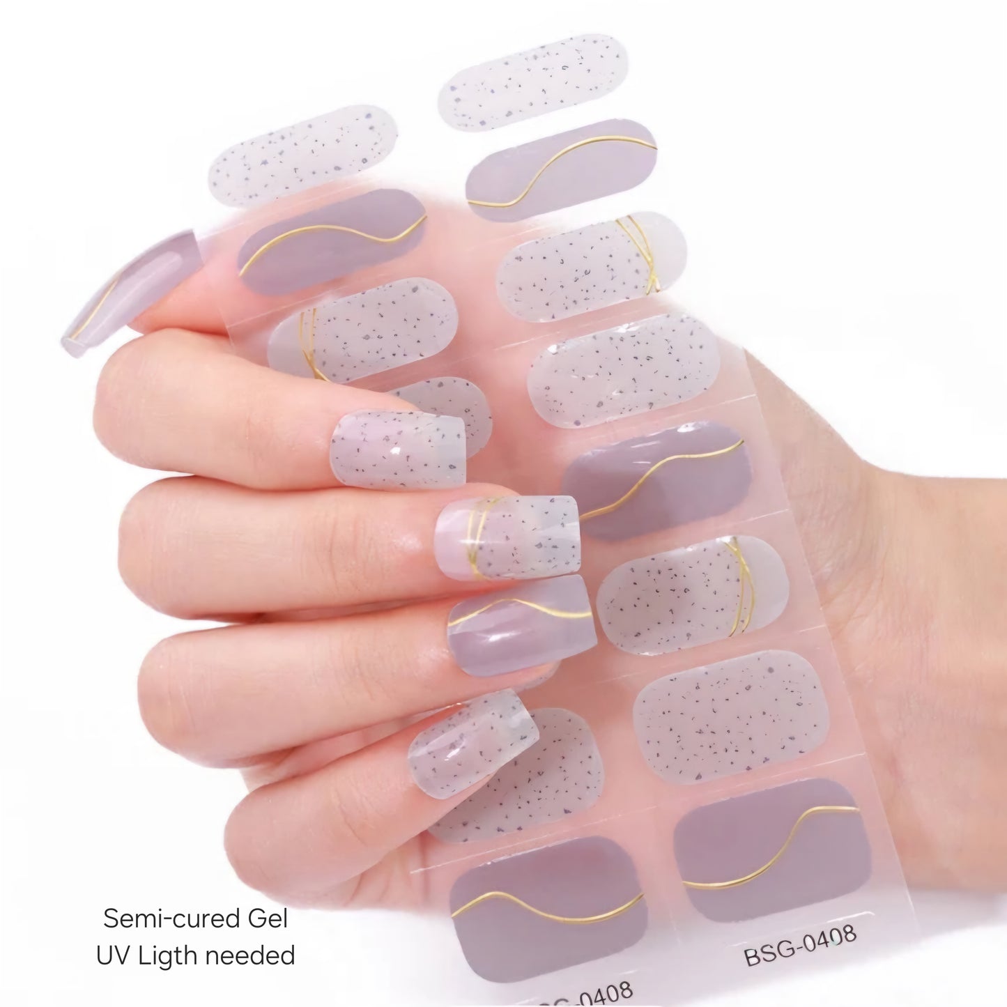 Minimalism - Semi-Cured Gel Wraps UV | Nail Wraps | Nail Stickers | Nail Strips | Gel Nails | Nail Polish Wraps - Nailfordable