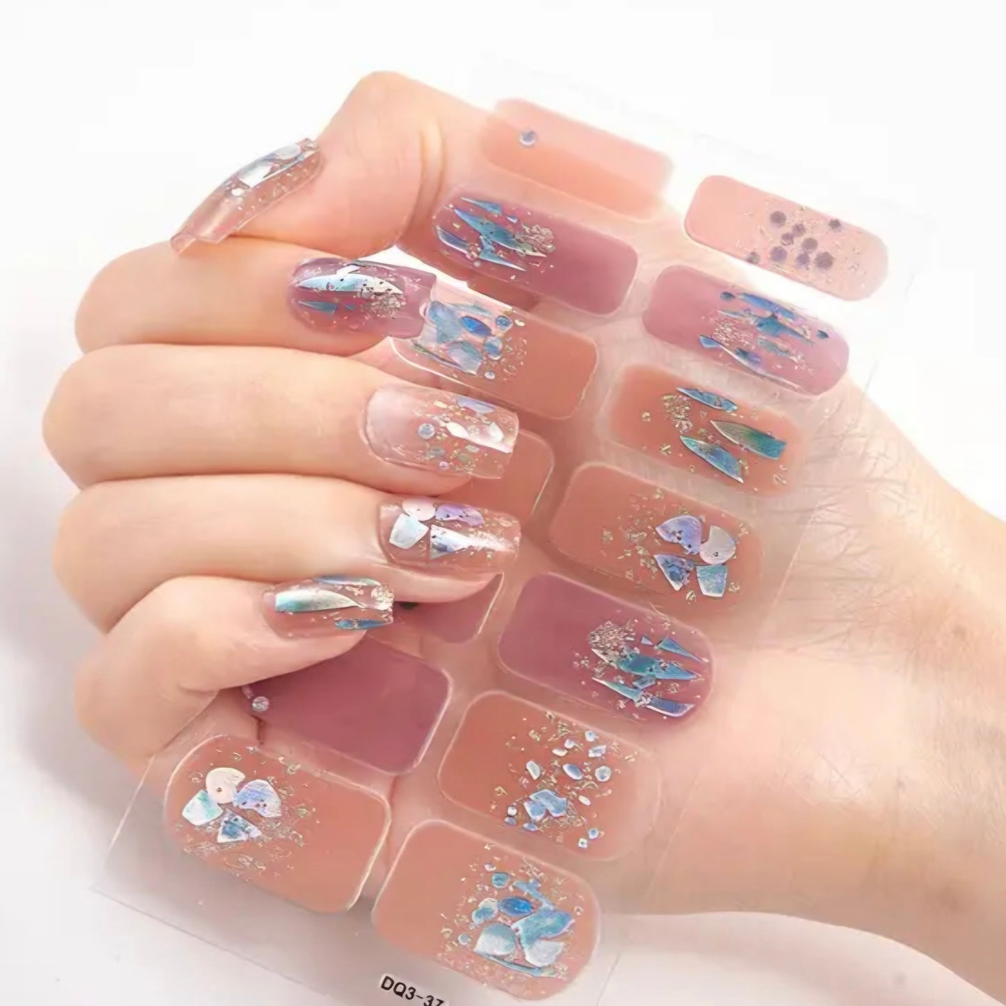 Mirror pieces | Nail Wraps | Nail Stickers | Nail Strips | Gel Nails | Nail Polish Wraps - Nailfordable