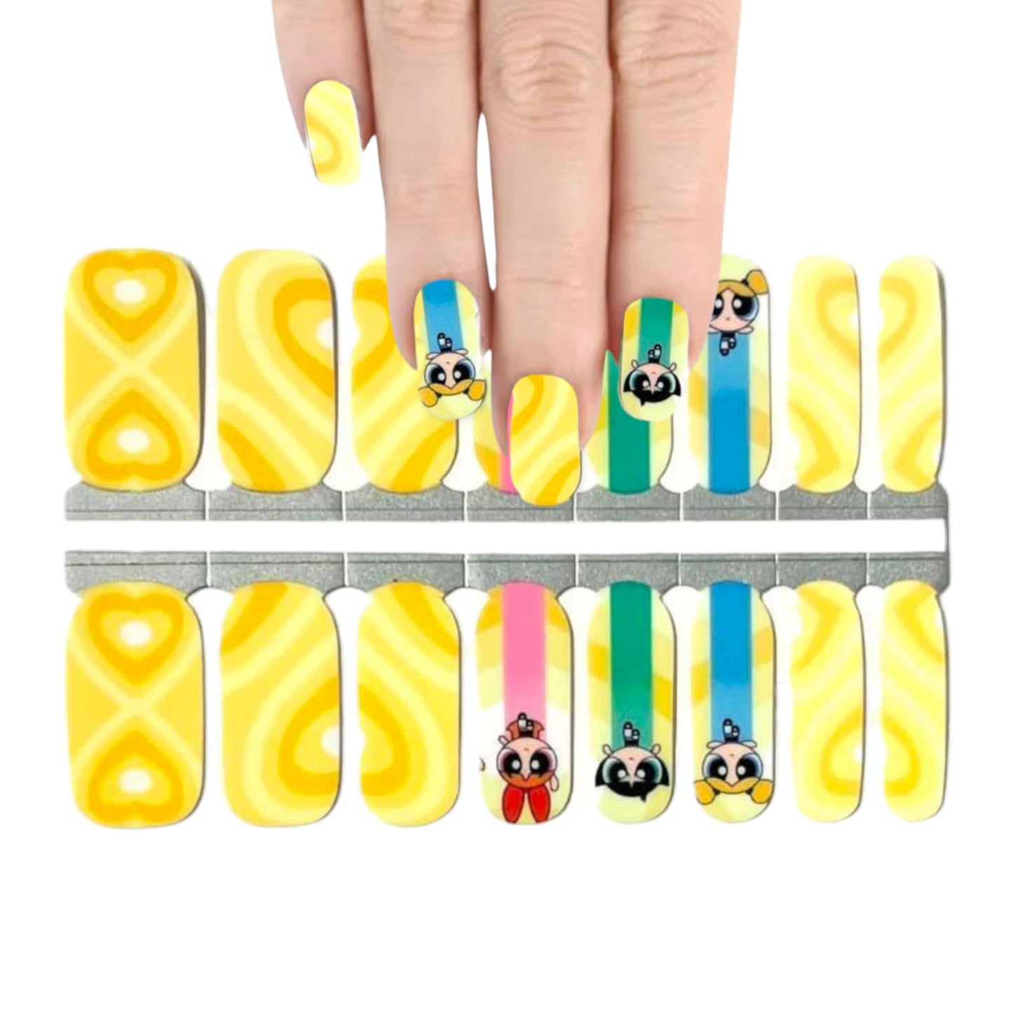 The powerpuff girls | Nail Wraps | Nail Stickers | Nail Strips | Gel Nails | Nail Polish Wraps - Nailfordable