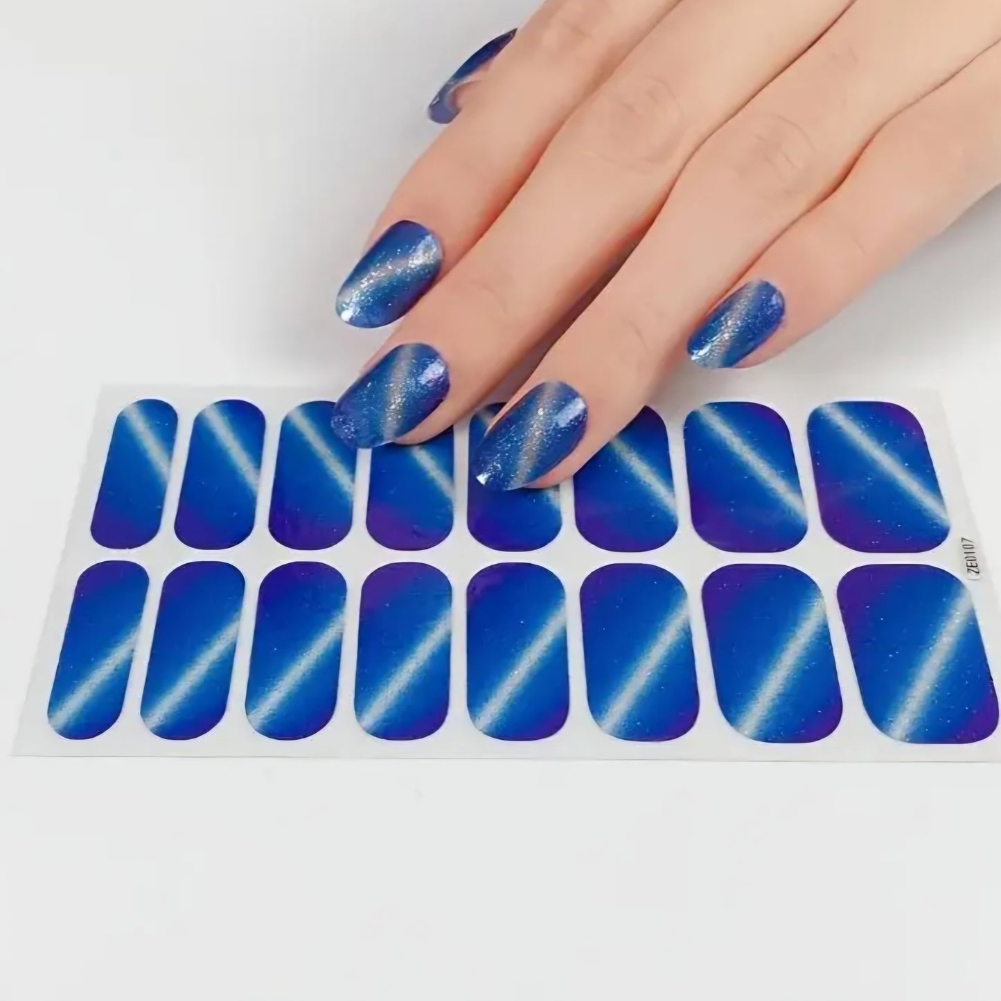 Cat eye - Dark Blue | Nail Wraps | Nail Stickers | Nail Strips | Gel Nails | Nail Polish Wraps - Nailfordable