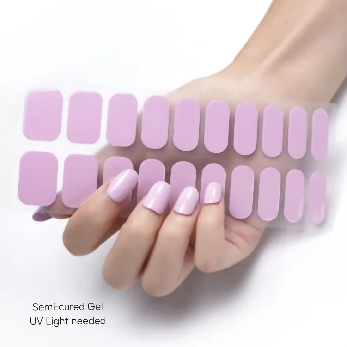 Baby Pink - Semi-Cured Gel Wraps UV | Nail Wraps | Nail Stickers | Nail Strips | Gel Nails | Nail Polish Wraps - Nailfordable