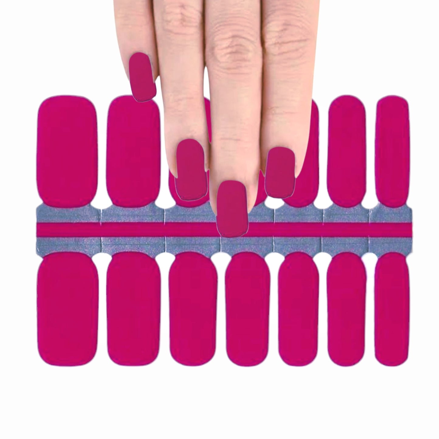 Jazzberry solid | Nail Wraps | Nail Stickers | Nail Strips | Gel Nails | Nail Polish Wraps - Nailfordable