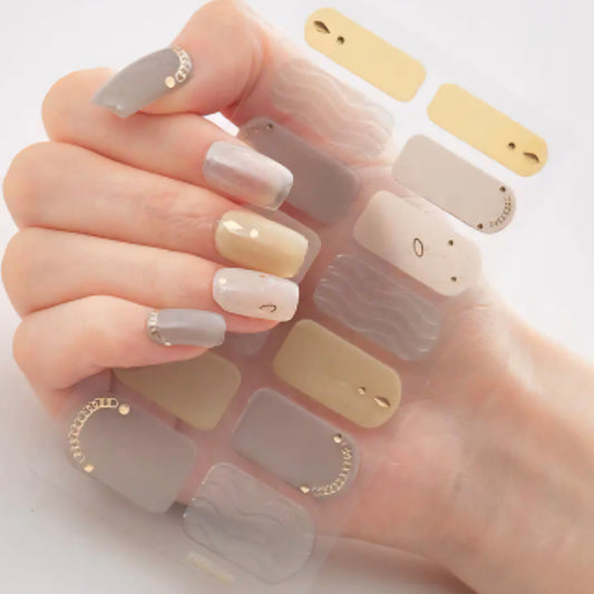 Gold Necklace | Nail Wraps | Nail Stickers | Nail Strips | Gel Nails | Nail Polish Wraps - Nailfordable