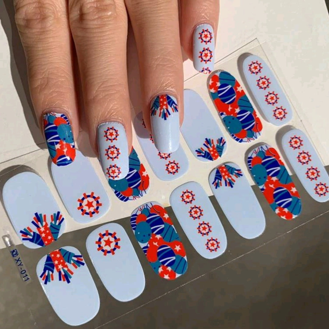 US celebration | Nail Wraps | Nail Stickers | Nail Strips | Gel Nails | Nail Polish Wraps - Nailfordable