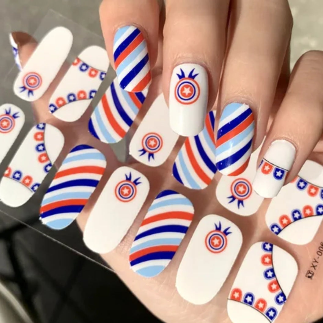 Memorial day | Nail Wraps | Nail Stickers | Nail Strips | Gel Nails | Nail Polish Wraps - Nailfordable