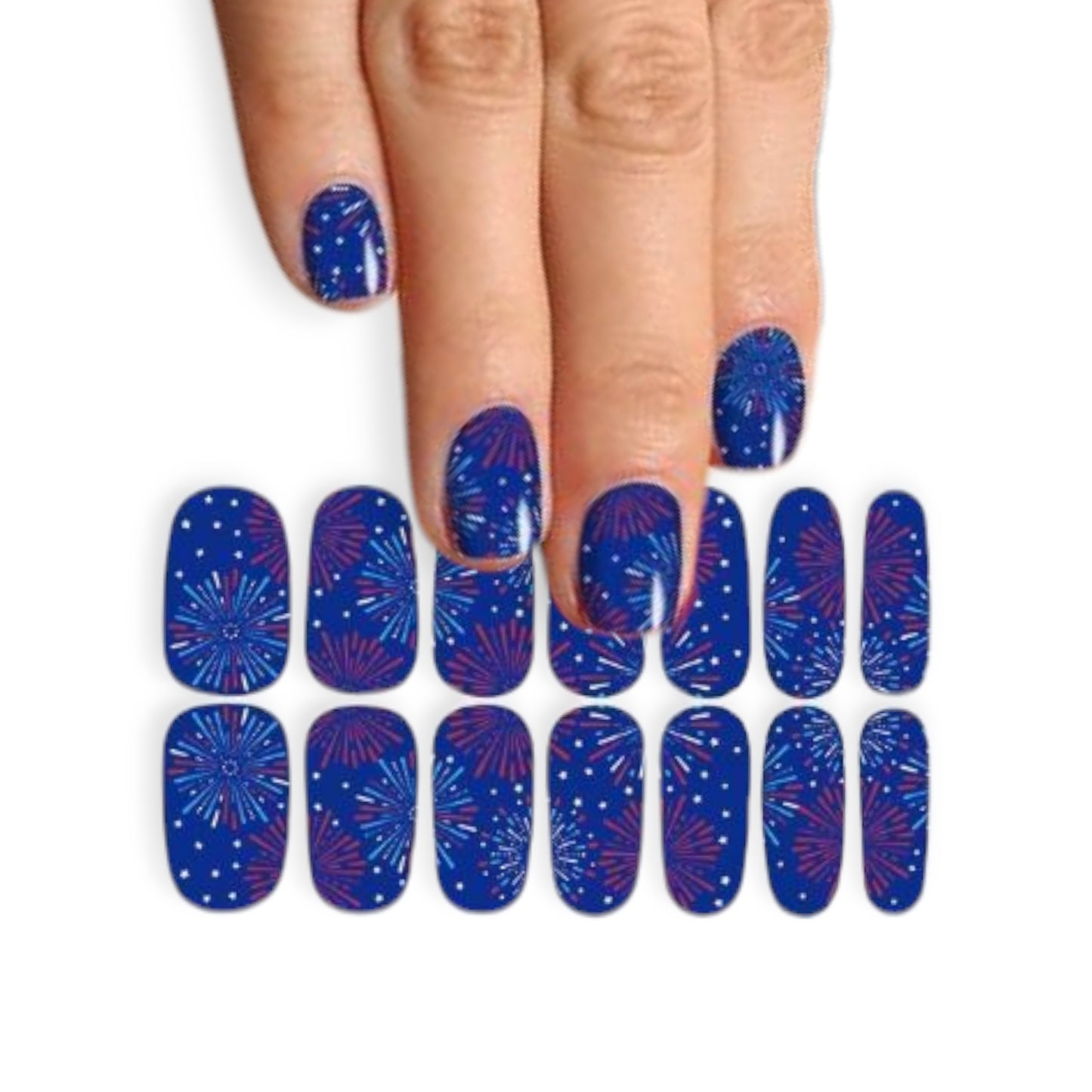 Fireworks celebration | Nail Wraps | Nail Stickers | Nail Strips | Gel Nails | Nail Polish Wraps - Nailfordable