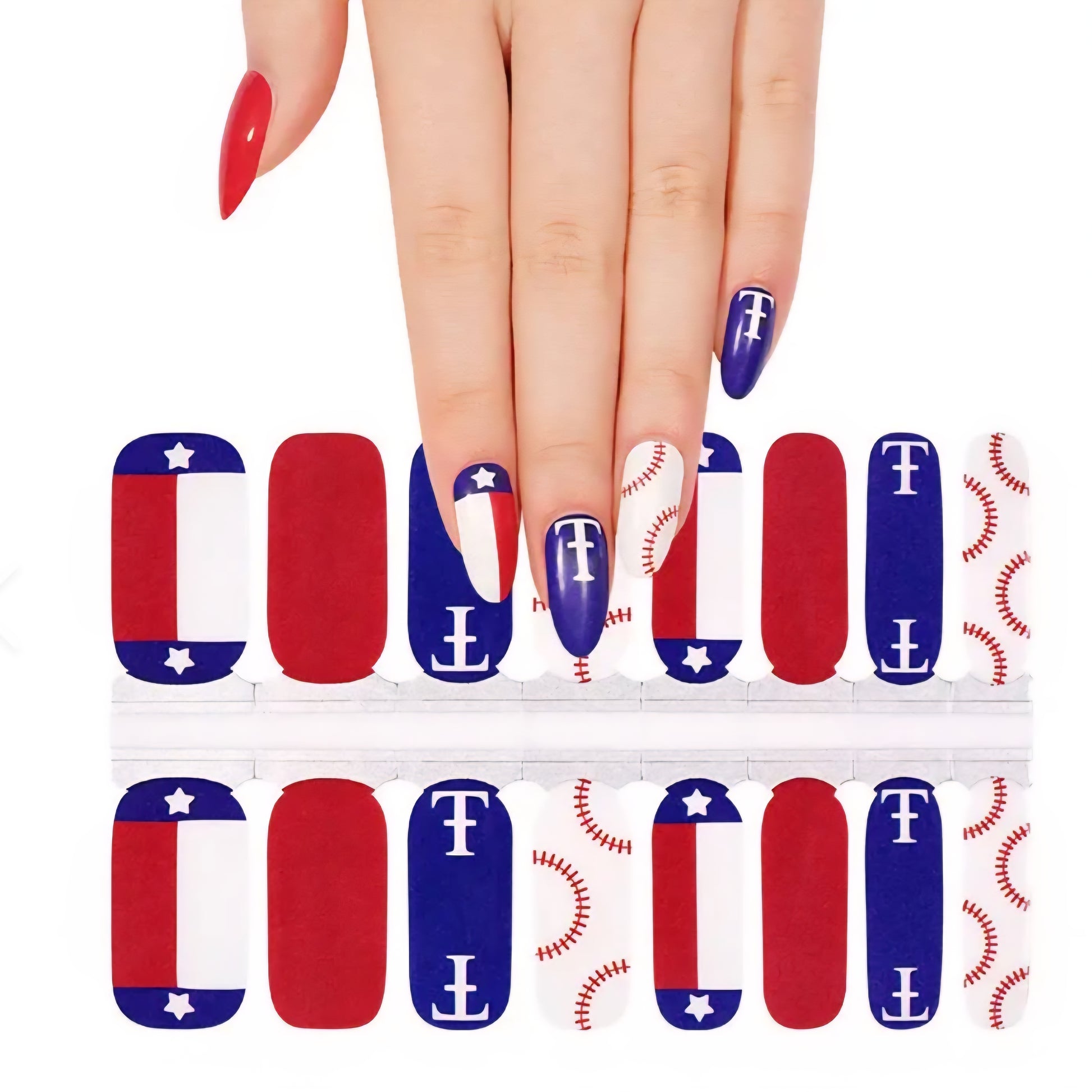 Baseball | Nail Wraps | Nail Stickers | Nail Strips | Gel Nails | Nail Polish Wraps - Nailfordable