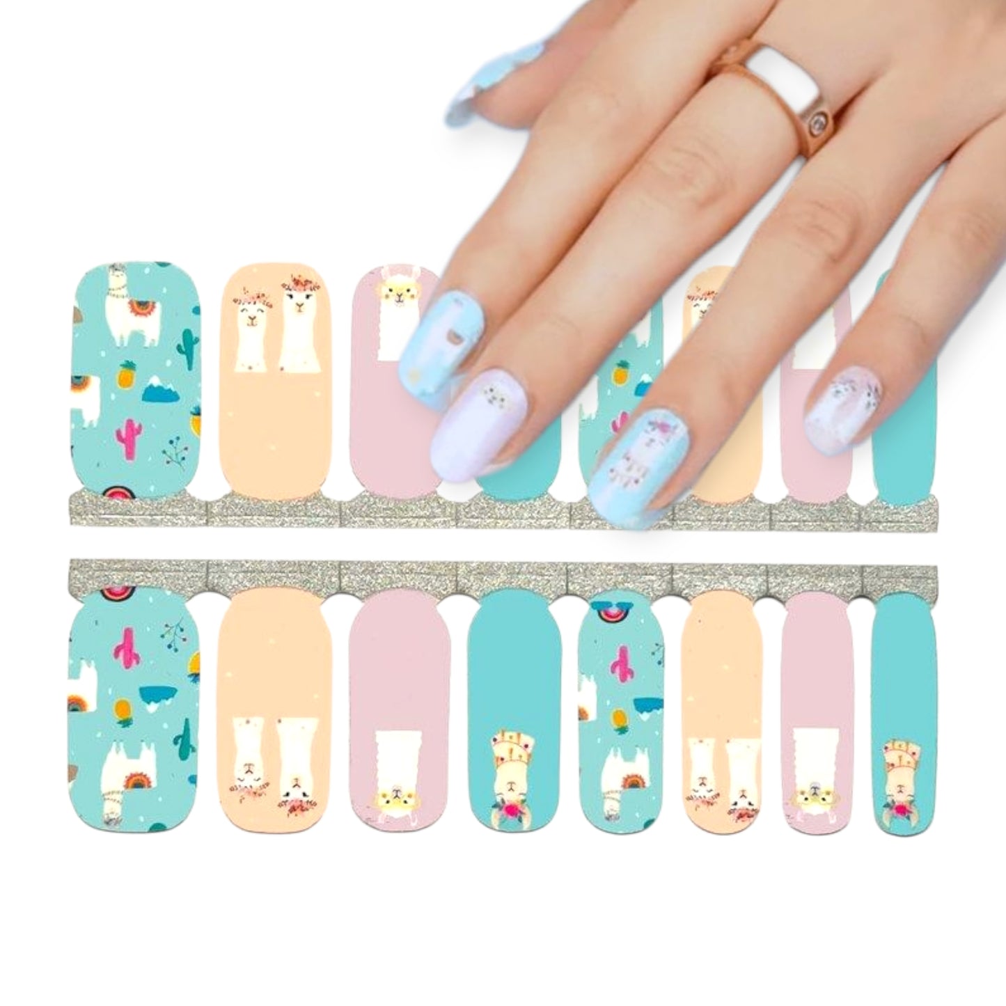 Llamas & Alpacas | Nail Wraps | Nail Stickers | Nail Strips | Gel Nails | Nail Polish Wraps - Nailfordable