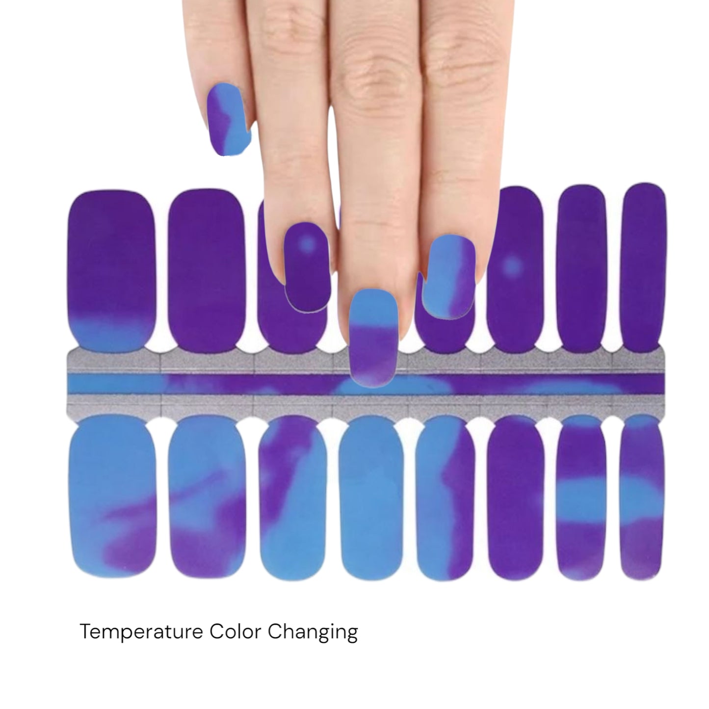 Purple to Blue | Nail Wraps | Nail Stickers | Nail Strips | Gel Nails | Nail Polish Wraps - Nailfordable