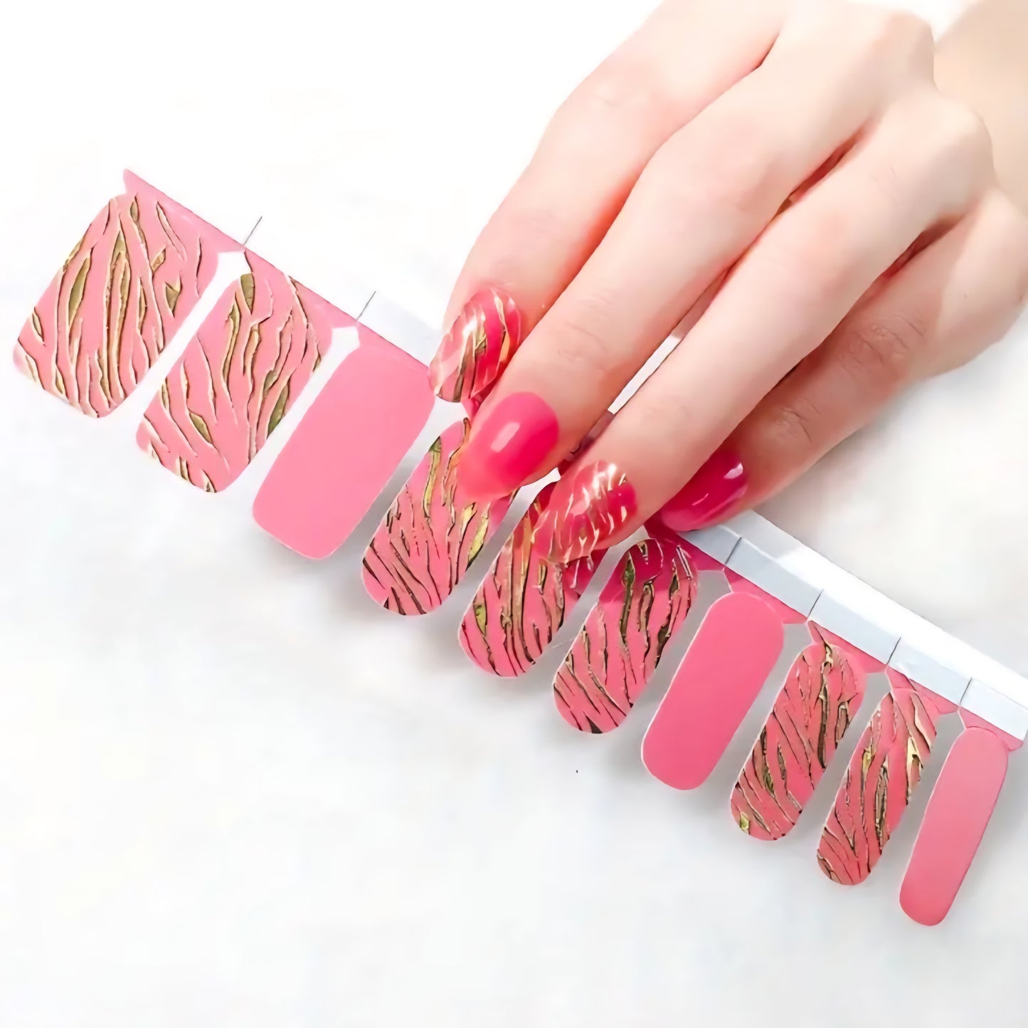 Pink Ocean | Nail Wraps | Nail Stickers | Nail Strips | Gel Nails | Nail Polish Wraps - Nailfordable
